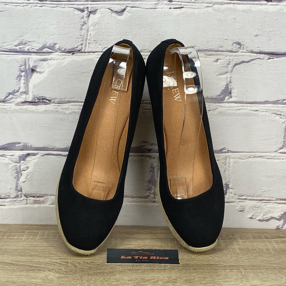J. Crew Seville Black Espadrille Wedge - Picture 7 of 9